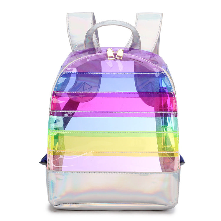 Colorful rainbow bag by PAWSOME PETS featuring a unique design, with vibrant rainbow patterns and a sleek bag shape.
