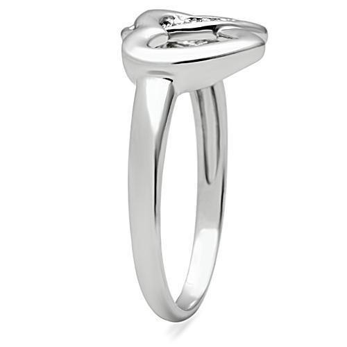 Alamode rhodium brass ring featuring AAA grade clear cubic zirconia, showcasing a sparkling, elegant jewelry piece.