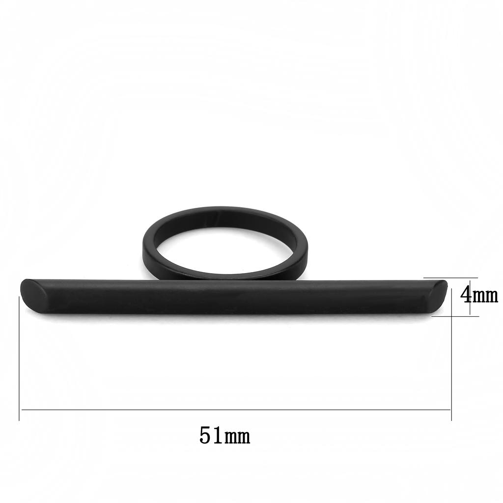 Alamode Ruthenium brass ring with a sleek, polished finish and no stones, showcasing modern jewelry craftsmanship.